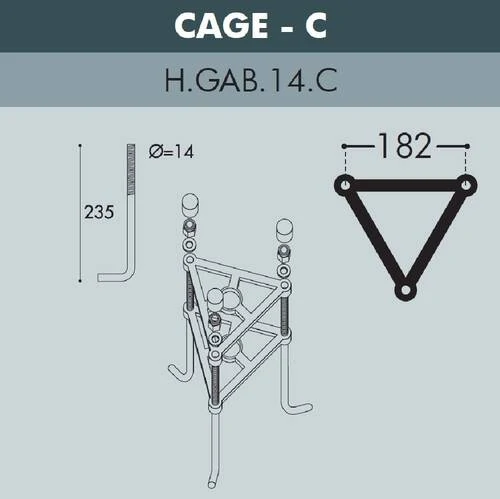 Парковый фонарь Fumagalli NEBO OFIR/CEFA 2L U23.202.R20.WYE27, Белый и Опал (молочный), без ламп - Amppa.ru