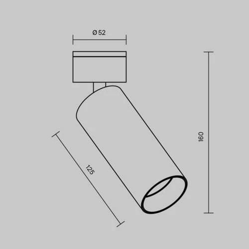 Потолочный светильник Ceiling FOCUS LED 12W, 2700K, Латунь (Maytoni Technical, C055CL-L12W2.7K-W-BS) - Amppa.ru