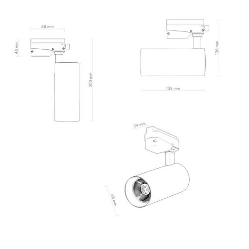 Трековый однофазный светильник SOLID KOPER, Led 15W, 3000K, черный (Denkirs, DK6451-BK) - Amppa.ru