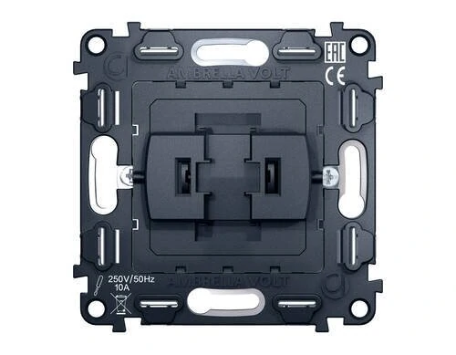 Механизм 1-клавишного перекрестного выключателя 10A-250V QUANT (Ambrella Volt, VM112) - Amppa.ru