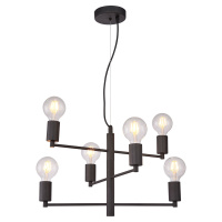 Подвесная люстра Lgo Huron, 6xE27, Черный (Lussole, GRLSP-8156)
